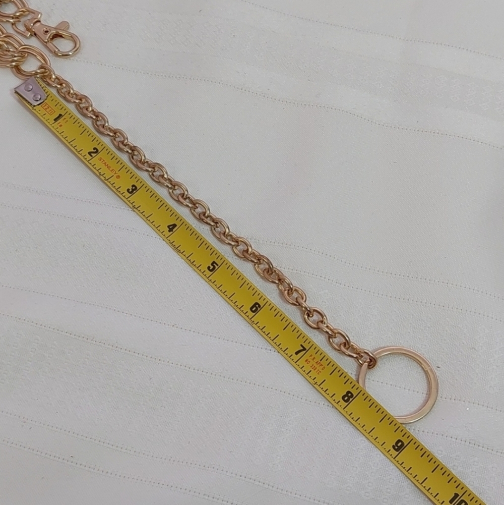 Women's 2-Row Layered Chain Gold Tone Belt Approximately 48" Long - Picture 6 of 6